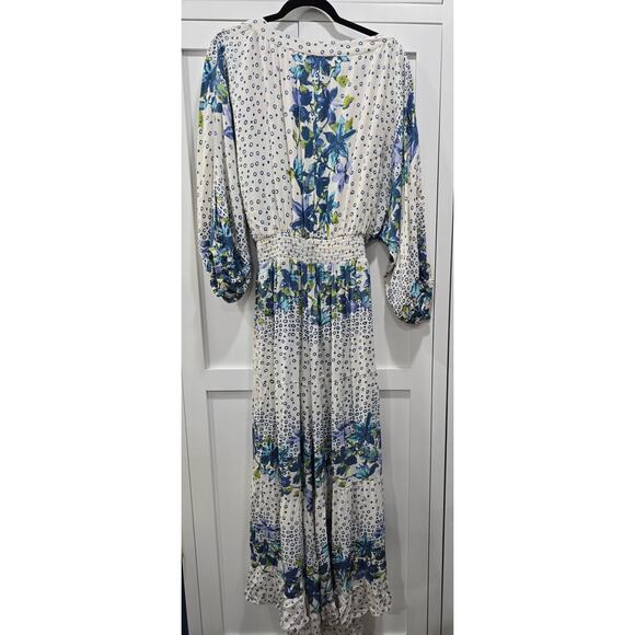 💙 Free People Paradise Jumpsuit – Blue & White – Size Large - Picture 9 of 15